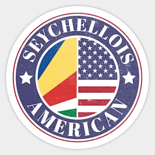 Proud Seychellois-American Badge - Seychelles Flag Sticker
